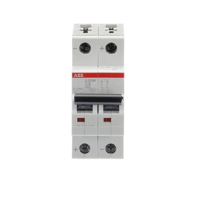 S202M-C6UC Wyłącznik nadprądowy 10kA AC/DC 2P C6A 2CDS272061R0064 ABB