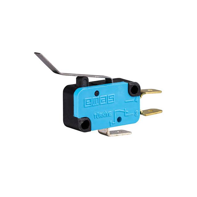 Mikroprzełącznik, zestyk przełączny 1NO+1NC, długa dźwignia