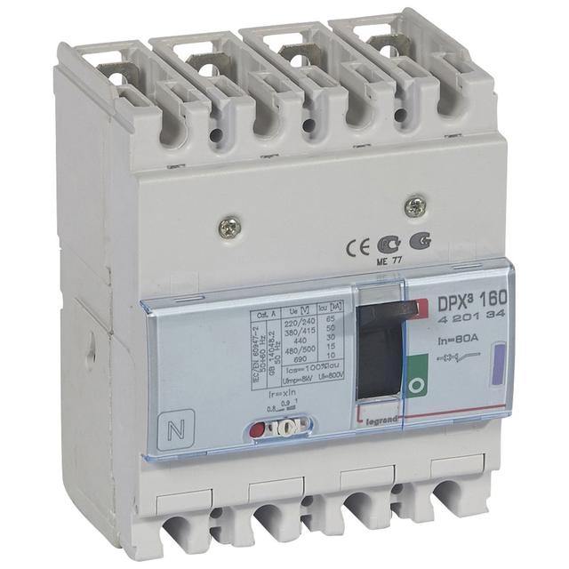 Wyłącznik DPX3 160 4P 80A 50Ka 420134 LEGRAND