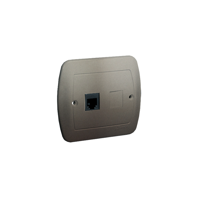 Simon Akord Gniazdo telefoniczne RJ11 pojedyncze. Montaż do puszki na wkręty satynowy