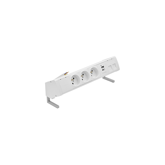 Simon 480 TS48-430E30BK0-33 Biurkowy zestaw gniazd 3 gn. typ E + ładow. USB A+C i płytka dla 2 złącz 48430E30BK00000-33 KONTAKT