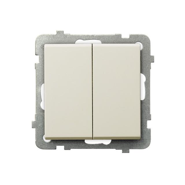 SONATA Łącznik dwugrupowy świecznikowy - kolor ecru