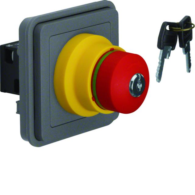 BERKER W.1 Moduł wyłącznika bezpieczeństwa na klucz IP55 szary 44713515 HAGER