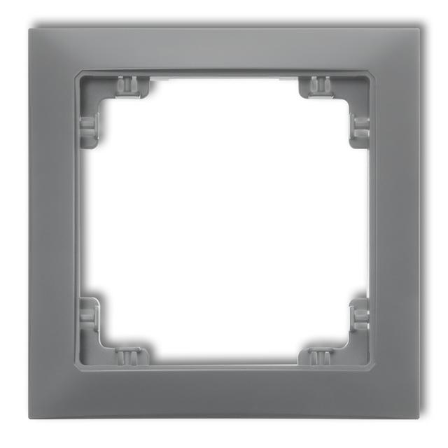 DECO Ramka pojedyncza z tworzywa DECO Soft szary mat 27DRSO-1 KARLIK