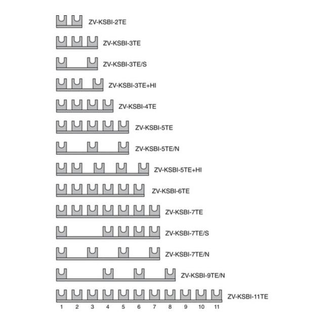 ZV-KSBI-7TE/N Mostki łączeniowe do ograniczników przepięć 263969 EATON