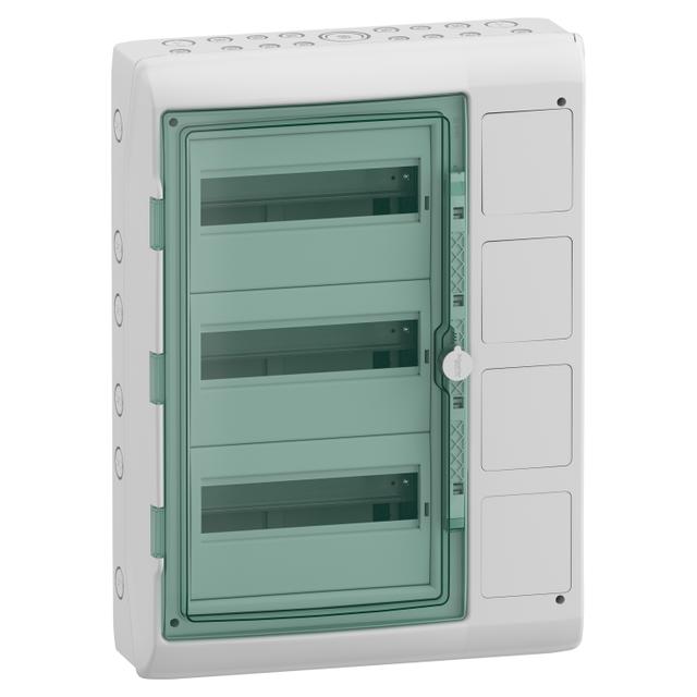 Rozdzielnica natynkowa 3x12 Mureva (dawna Kaedra) IP65 z kasetą sMRV-3-12-NT-T kaseta z 4 otworami 13440 Schneider