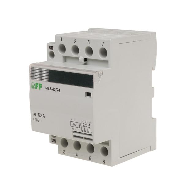 Stycznik modułowy montaż na szynie styki 4Z 63A ST63-40-24V F&F