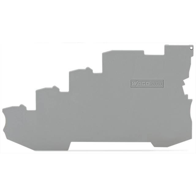 Ścianka końcowa/wewnętrzna gr. 1mm do złączek 4-przewodowych szara /25szt./ 2020-5491 WAGO