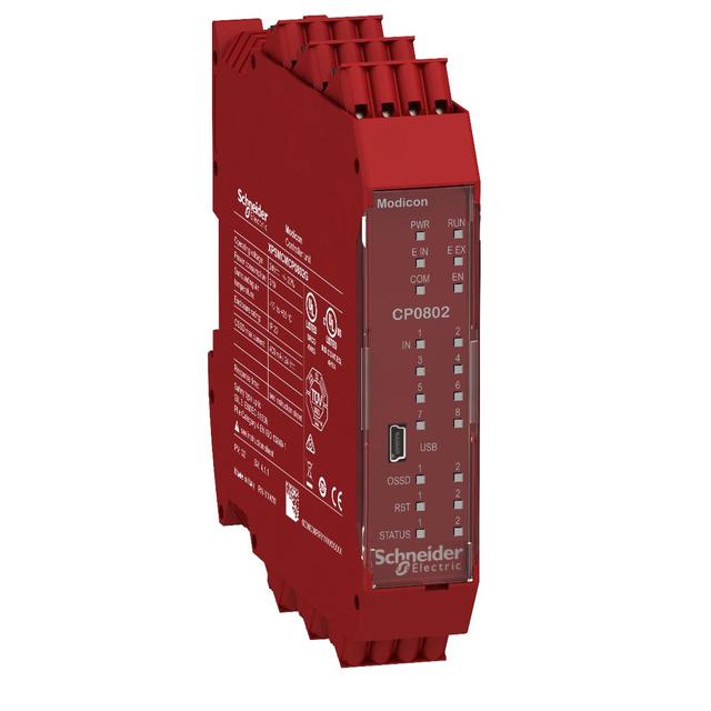 Kontroler 8 wejść 2 wyjścia.OSSD zaciski sprężyn. XPSMCMCP0802G Schneider