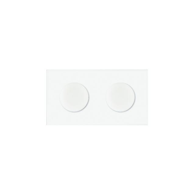 Simon 100 Panel 2-krotny IP44: 2 gniazda zasilające biały mat