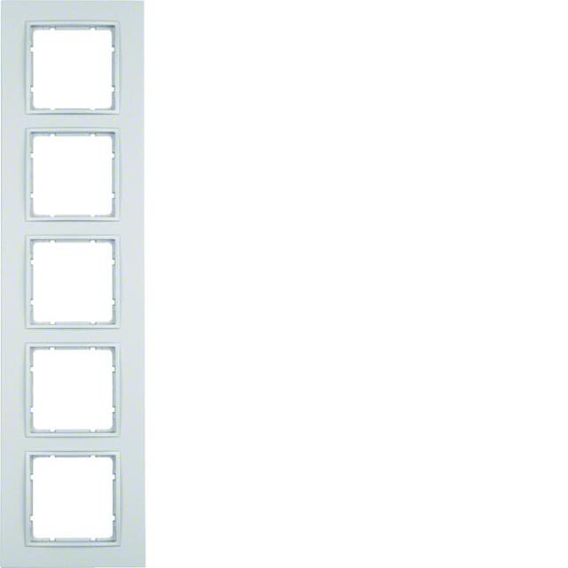 BERKER B.7 Ramka pięciokrotna aluminium mat 10156424 HAGER