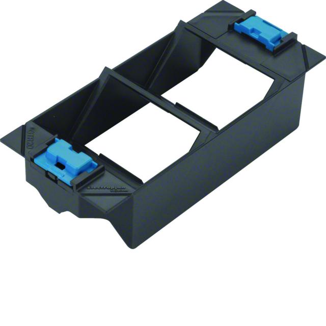 tehalit.GB-EG Puszka montażowa teleinformatyczna podwójna PC-ABS czarny GTVD200 HAGER