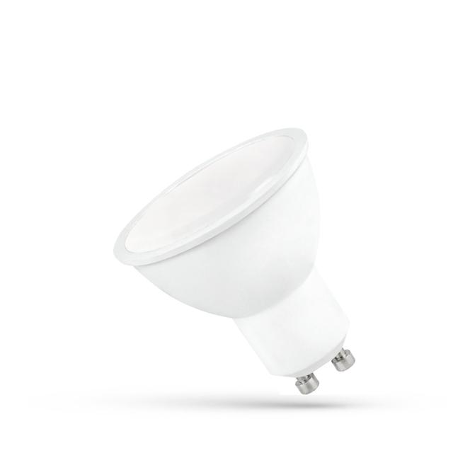 LED GU10 230V 6W SMD WW z mleczną szybką biała Spectrum