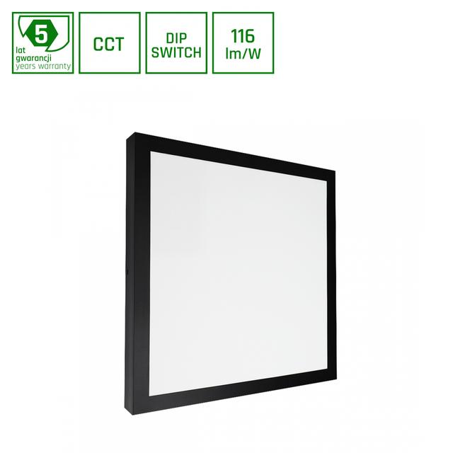 NYMPHEA SELECT 24W/35W/40W CCT 230V 120ST IP20 400X400X33MM CZARNY 5 LAT GWARANCJI