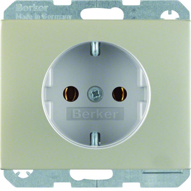 BERKER K.5 Gniazdo SCHUKO kompletne stal szlachetna nierdzewna 47157004 HAGER