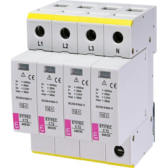 Ogranicznik przepięć T2 (C) TEC C T2 440/20 4+0 002440407 ETI