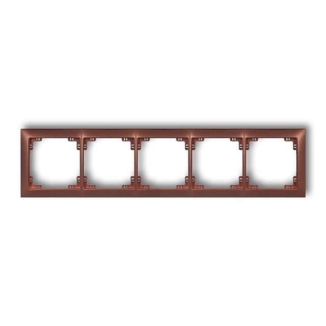 DECO Ramka pięciokrotna z tworzywa DECO Soft brązowy metalik 9DRSO-5 KARLIK