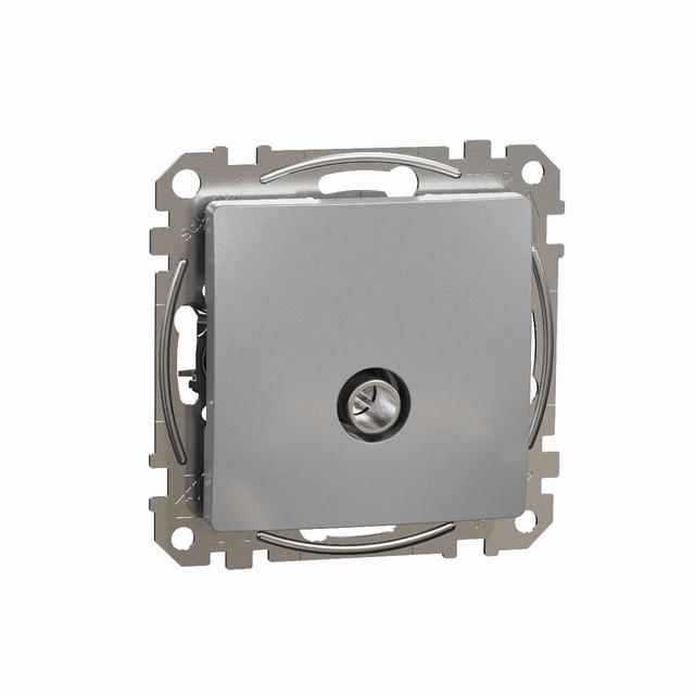 Sedna Design & Elements Gniazdo antenowe TV końcowe 4dB srebrne aluminium SDD113471 Schneider