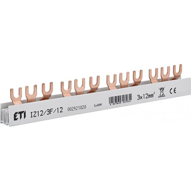 Szyna łączeniowa widełkowa 3P 80A 12mm2 (12 mod.) IZ12/3F/12 002921020 ETI