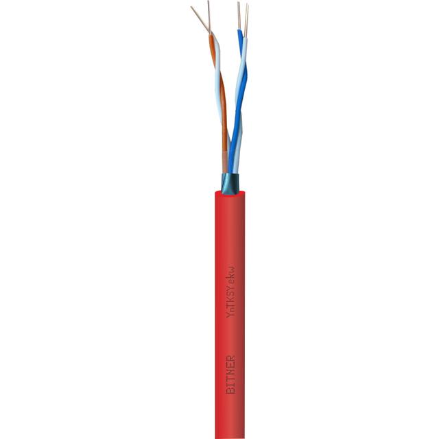 YnTKSYekw 2x2x1,0 Kabel sygnalizacji pożaru do układania na stałe