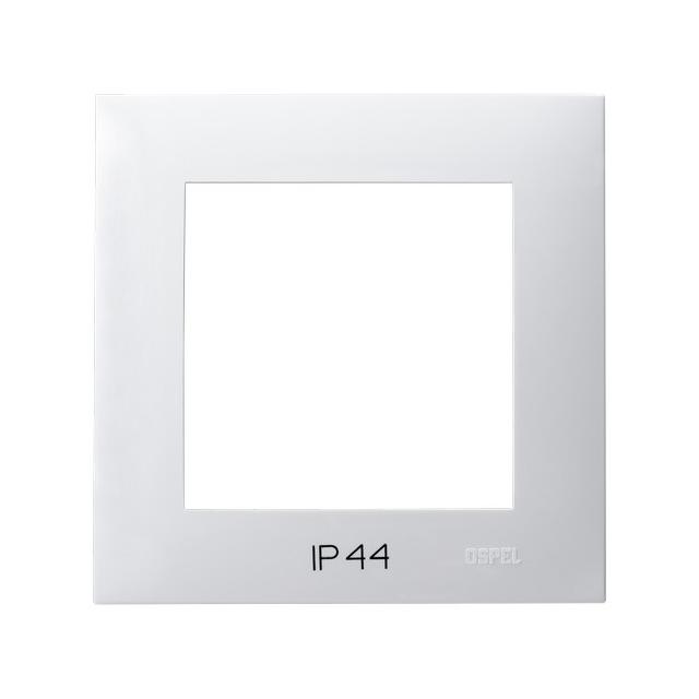 SZAFIR Ramka pojedyncza do łączników IP-44 - kolor biały