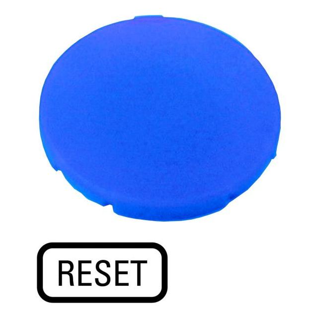 M22-XD-B-GB14 Soczewka do przycisku 22mm płaska niebieska z opisem /RESET/ 218204 EATON
