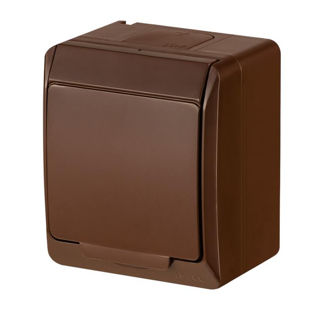 GNT HERMES 2P+Z schuko IP44 brąz