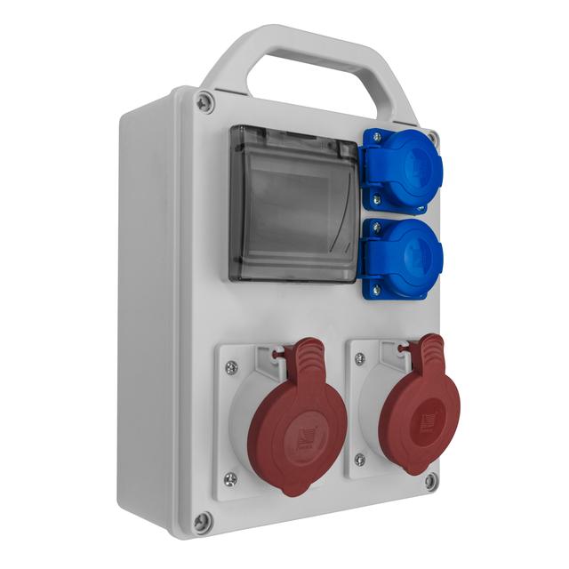 R-BOX 240R 4S,  2x16A/5p, 2x250V, puste okno