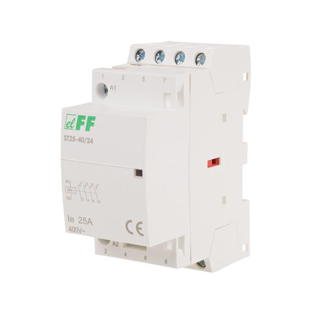 Stycznik modułowy montaż na szynie styki 4Z 25A ST25-40-24V F&F