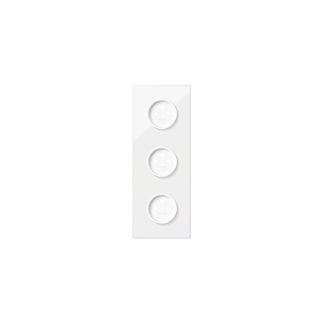 Simon 100 Panel 3-krotny: 3 gniazda zasilające biały 10020315-130 KONTAKT