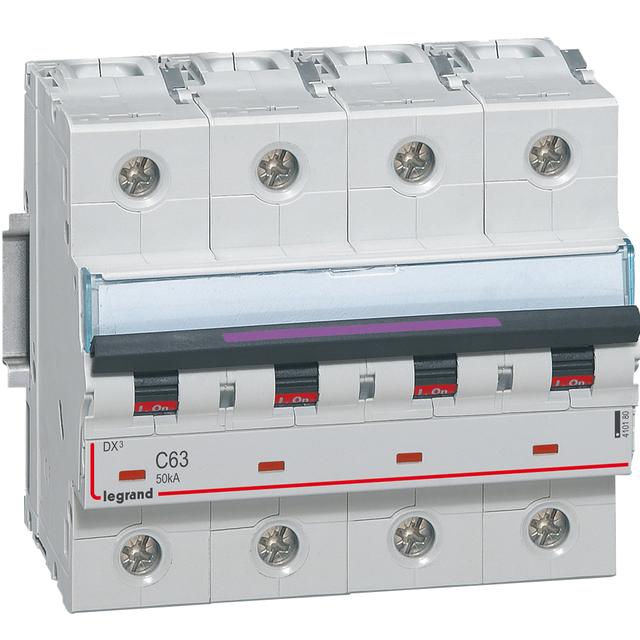 Wyłącznik Nadprądowy S324 C63 4P 63A 50Ka DX3 410180 LEGRAND