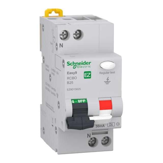Wyłącznik różnicowonadprądowy Easy9 PRO 6kA 2P B25A 30mA Typ A EZ9D15625 Schneider