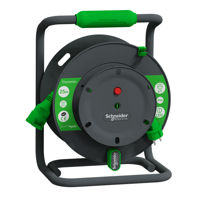 Thorsman Przedłużacz bębnowy rozszerzony 25m IP44 HO5VVF 3G1.5 IMT33154 Schneider