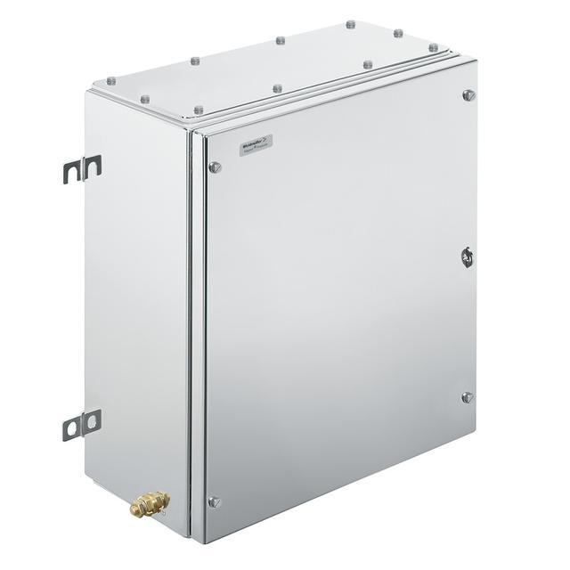 KTB MH 453815 S4E0 Metalowa obudowa iskrobezpieczna, 382 x 458 x 150 mm, element polerowany elektrolitycznie, Płytka kołnierzowa: Nie, 4 zawiasy i wkręty M6 o łbie sześc /1szt./ 1195000000 WEIDMÜLLER