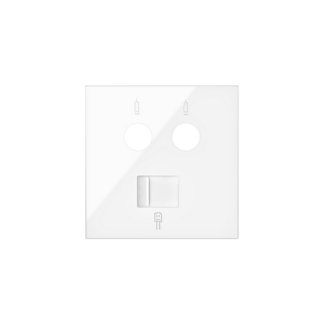 Simon 100 Pokrywa gniazda antenowego R/TV-SAT + komputerowe RJ45 kat.6 biały 10000072-130 KONTAKT