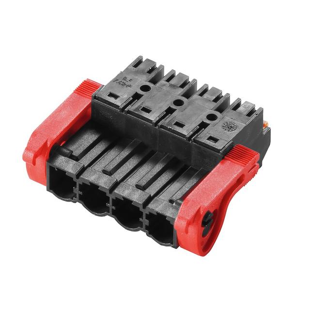 SLF 7.62HP/04/180LR SN BK BX Wtyk PCB (złącze wiązki), 7.62 mm, Liczba biegunów: 4, PUSH IN /42szt./ 1043770000 WEIDMÜLLER