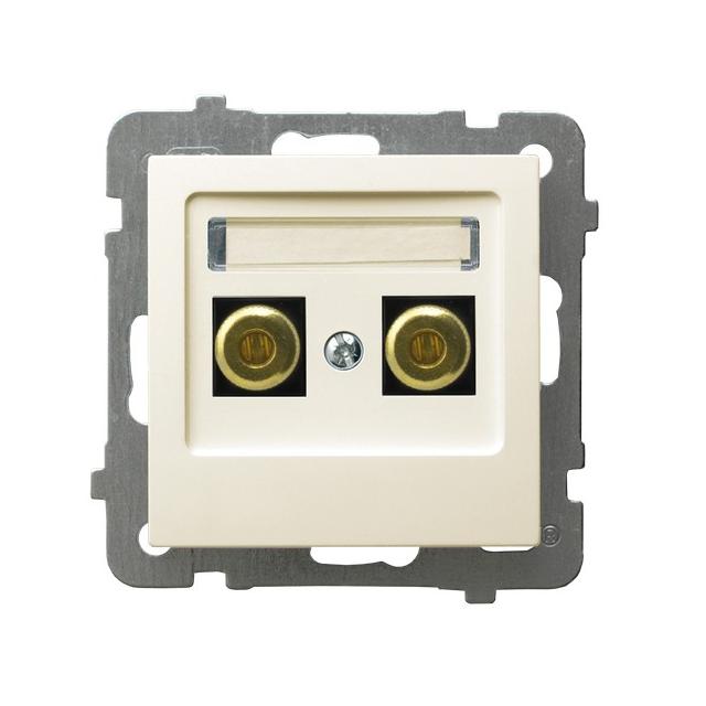 AS Gniazdo głośnikowe pojedyncze - kolor ecru GGN-1G/m/27