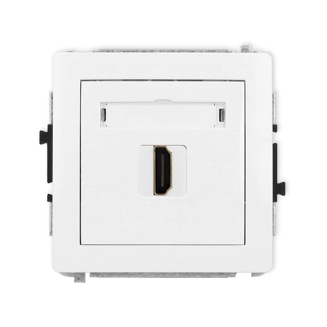 DECO Gniazdo pojedyncze HDMI 2.0, 4K biały DHDMI-3 KARLIK