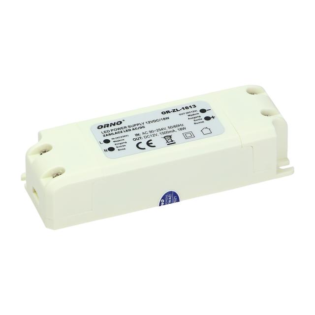 Zasilacz LED 12V DC 18W 1,5A IP20 OR-ZL-1613 ORNO