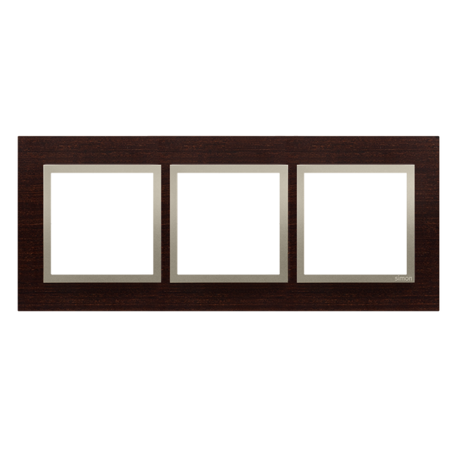 Simon 54 Nature Ramka 3-krotna Nature-Drewno ZŁOTE WENGE IP20/IP44* (*IP44-należy zastosować zestaw uszczelek DUN3) DRN3/85 KONTAKT