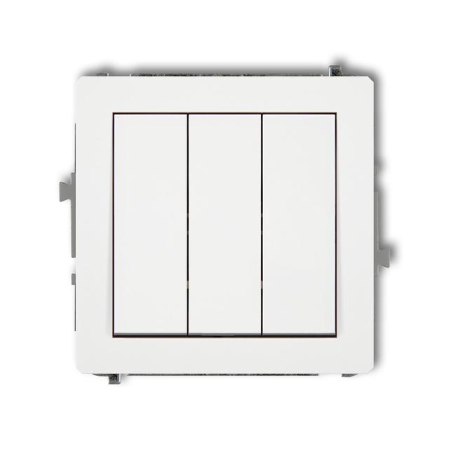 DECO Mechanizm łącznika potrójnego biały