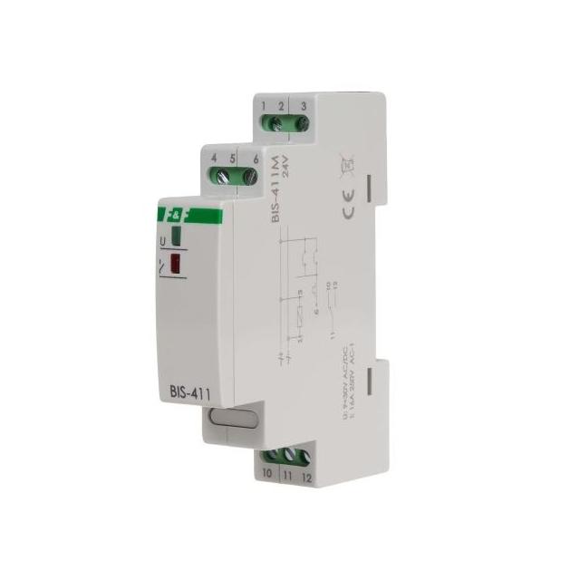 Przekaźnik bistabilny grupowy z pamięcią na szynę DIN 24V BIS-412M-24V F&F