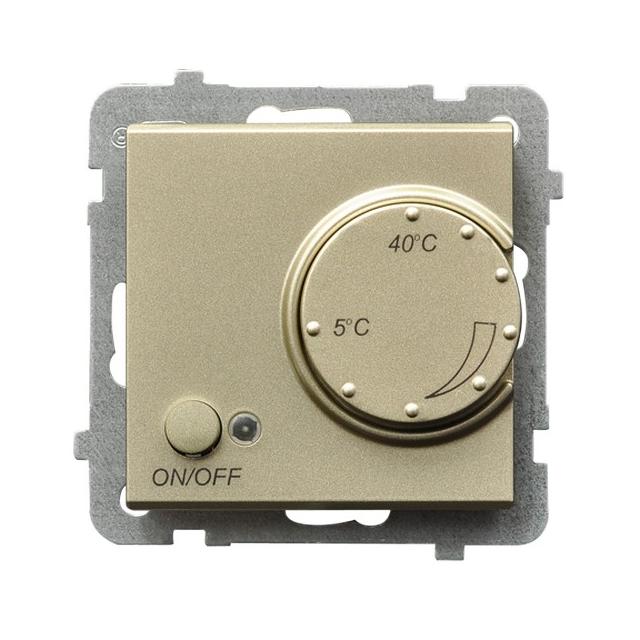 SONATA Regulator temperatury z czujnikiem napowietrznym - kolor szampański złoty