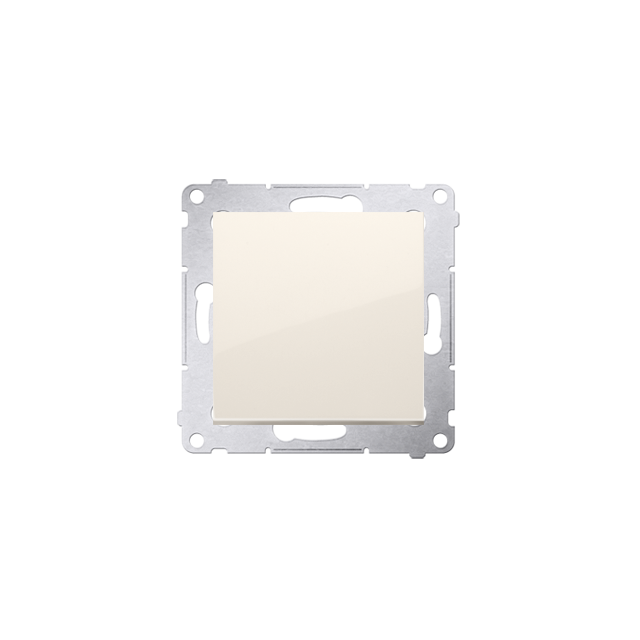 Simon 54 Przycisk pojedynczy zwierny bez piktogramu 10A 250V szybkozłączka kremowy DP1.01/41 KONTAKT