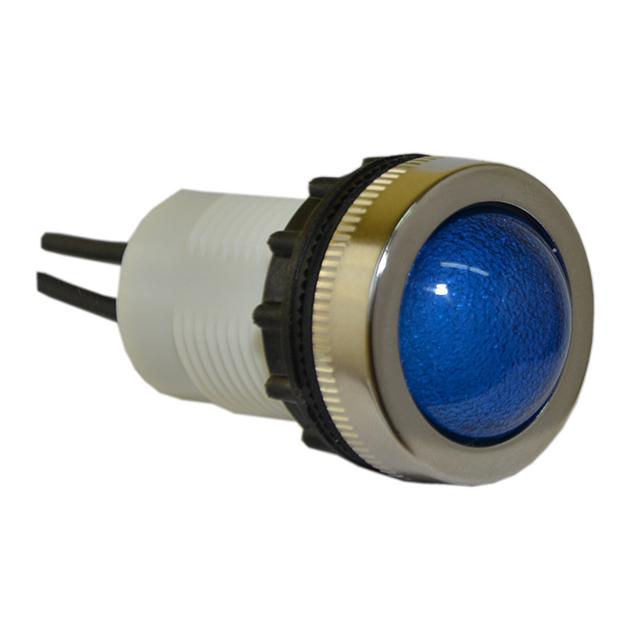 Lampka D22MP 24V-230V metalowa niebieska