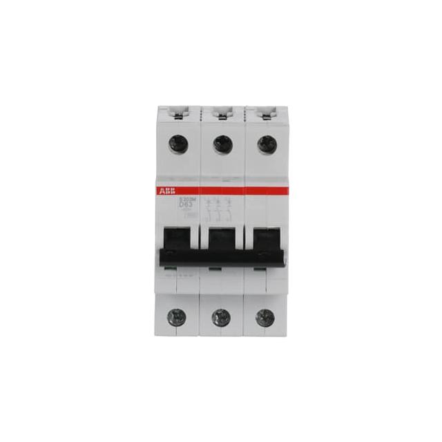 S203M-D63 Wyłącznik nadprądowy 10kA 3P D63A 2CDS273001R0631 ABB