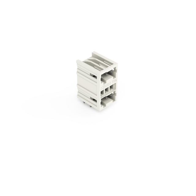 MCS-MINI dwupiętrowy wtyk 2 x 3 bieg. j-szary 3,5 mm /100szt./ WAGO