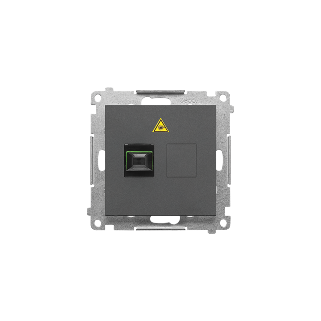 Simon 55 Gniazdo światłowodowe / optyczne pojedyncze SC/APC Grafitowy mat