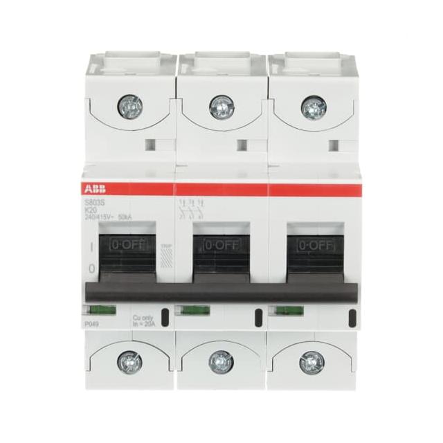 S803S-K20 Wyłącznik nadprądowy 50kA 3P K20A 2CCS863001R0487 ABB