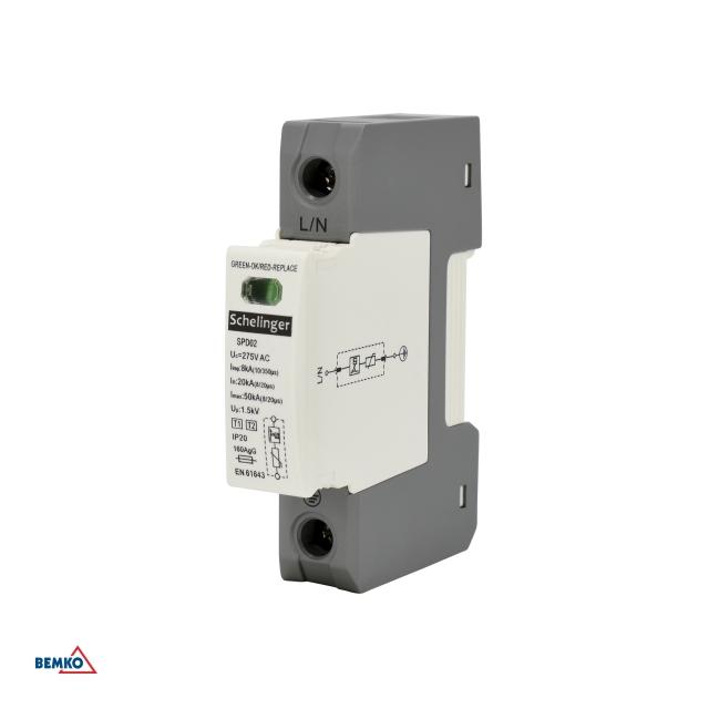 OGRANICZNIK PRZEPIĘĆ 1P 8kA(10/350) KLASA T1+T2 (B+C) SCHELINGER